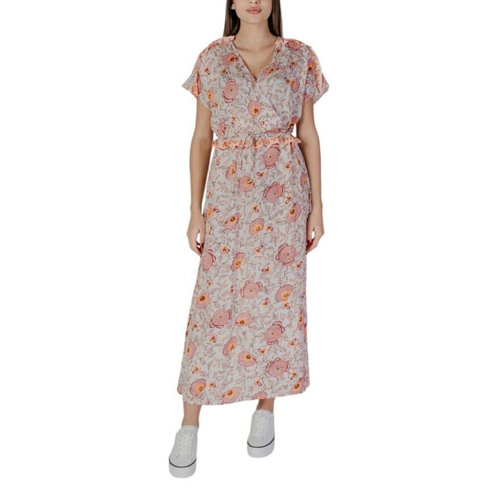 B.Young Multicolor Cotton Long Women's Dress